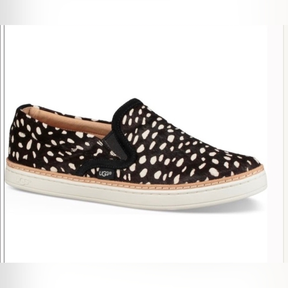 UGG Australia Soleda Exotic Calf Hair Trainer Slip On Animal Print Size 7